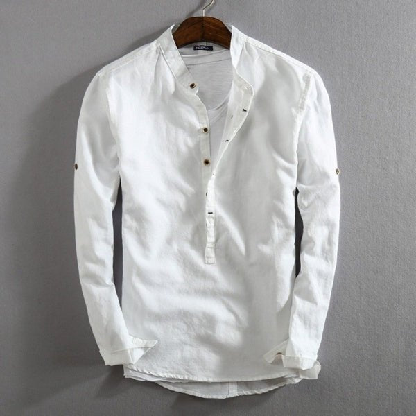 AARON - VINTAGE MANNEN CASUAL SHIRT LANGE MOUW