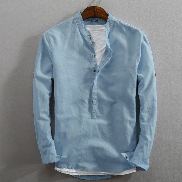 AARON - VINTAGE MANNEN CASUAL SHIRT LANGE MOUW