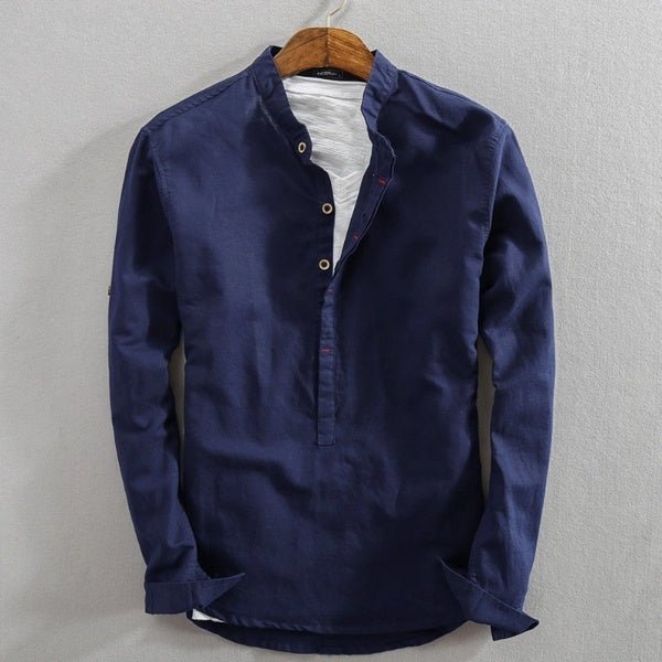 AARON - VINTAGE MANNEN CASUAL SHIRT LANGE MOUW