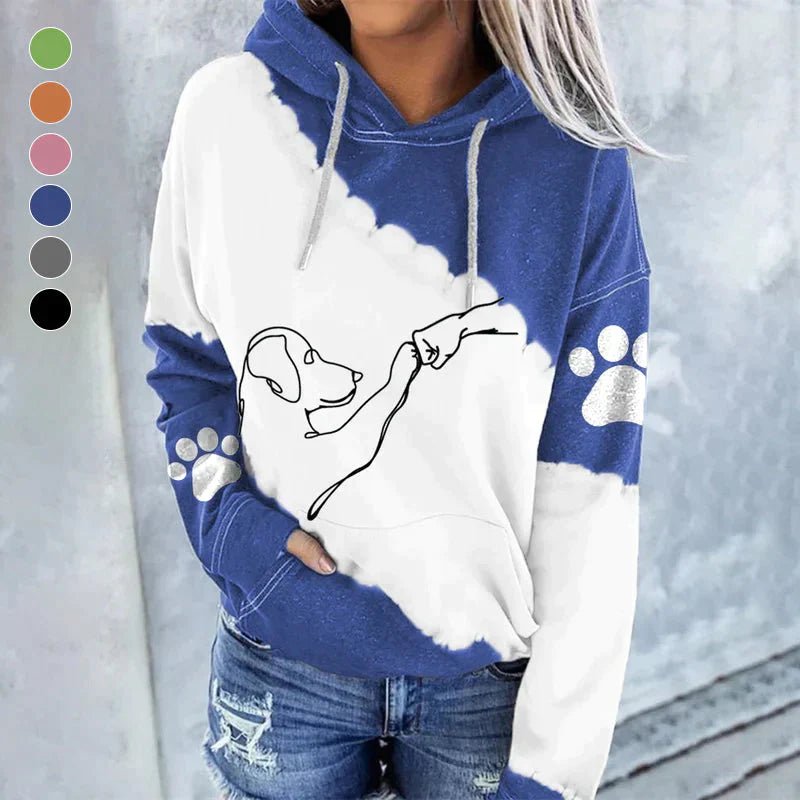ArtfulPaws™ - Modieuze hoodie met hondenprint in losse stijl