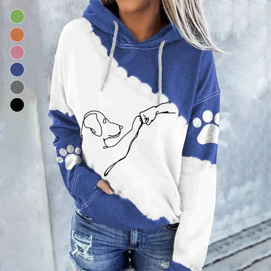 ArtfulPaws™ - Modieuze hoodie met hondenprint in losse stijl