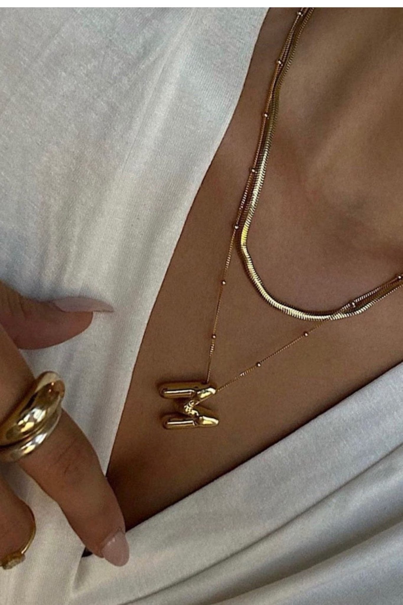 Ballon™ alfabet hanger '18k verguld'