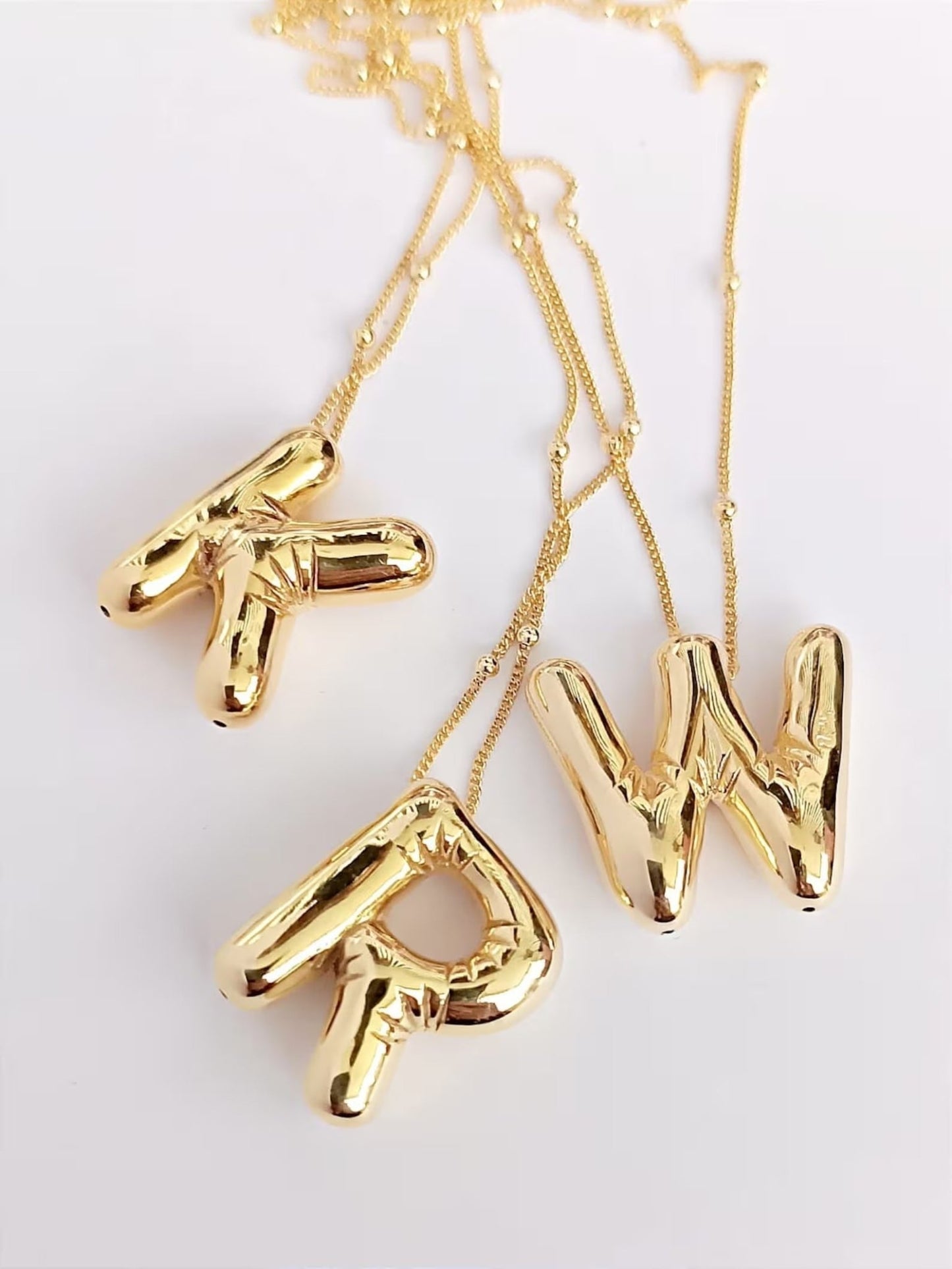 Ballon™ alfabet hanger '18k verguld'