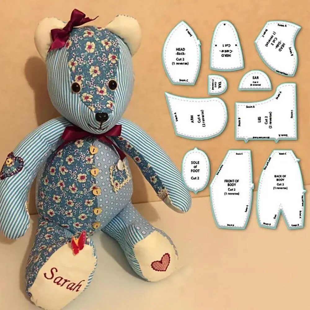 BearCraft™ I sjabloonset (10 stuks) - met instructies
