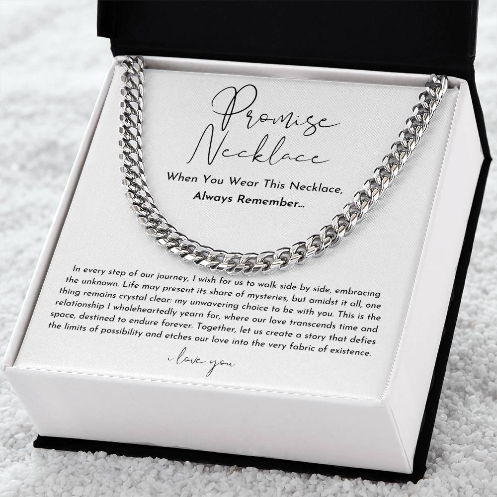 Belofte ketting voor hem, vriend cadeau