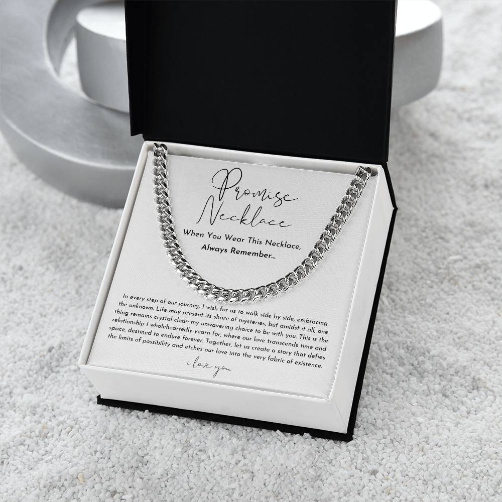 Belofte ketting voor hem, vriend cadeau