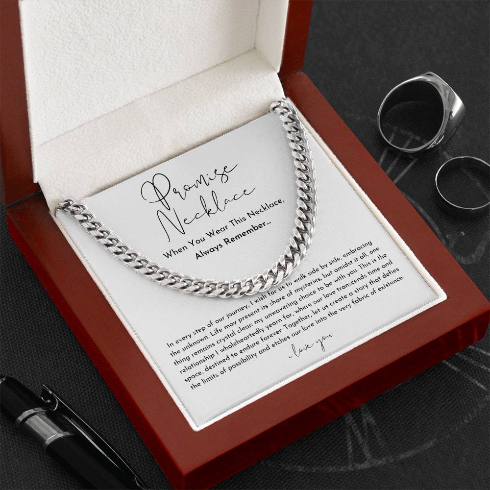 Belofte ketting voor hem, vriend cadeau