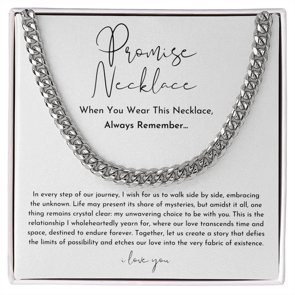 Belofte ketting voor hem, vriend cadeau