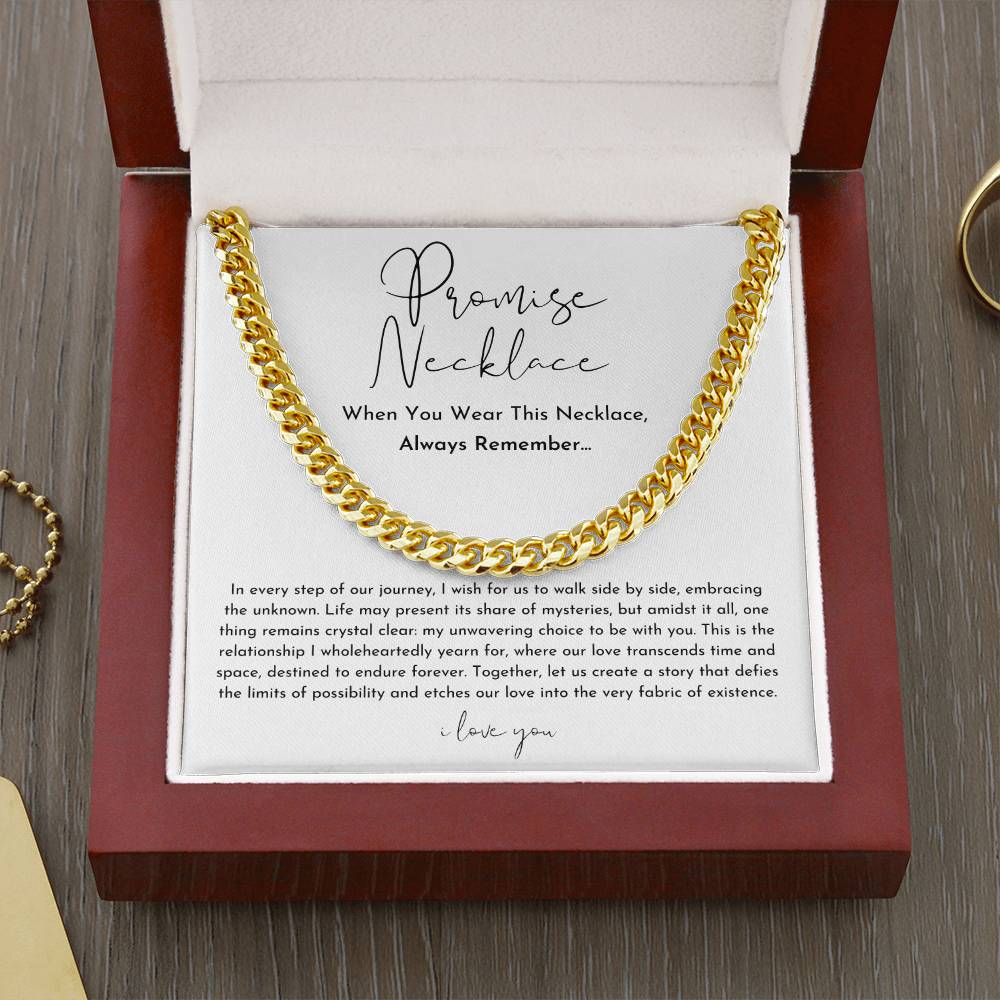 Belofte ketting voor hem, vriend cadeau