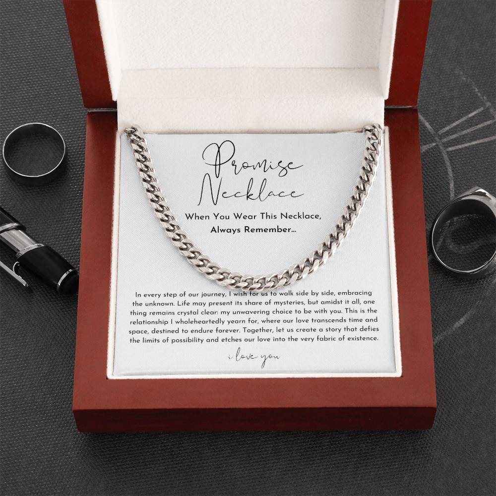 Belofte ketting voor hem, vriend cadeau
