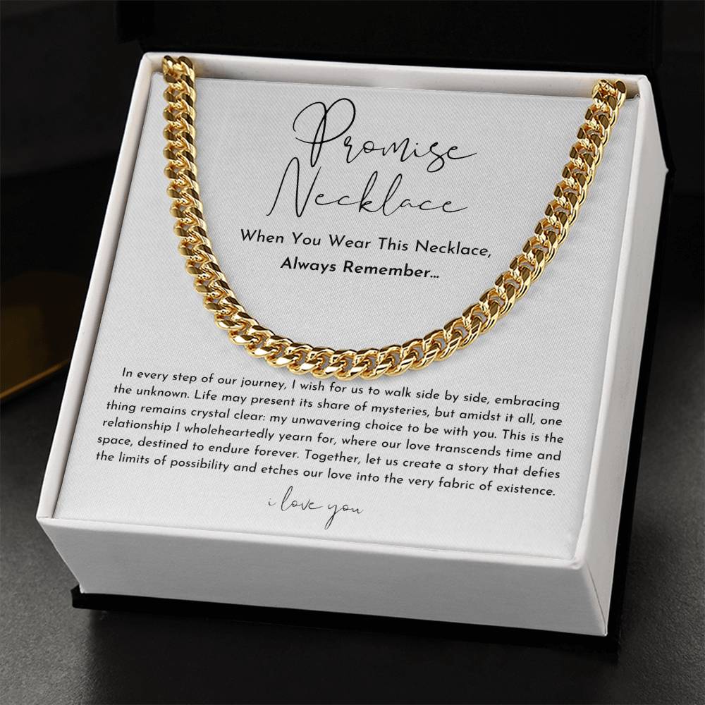 Belofte ketting voor hem, vriend cadeau