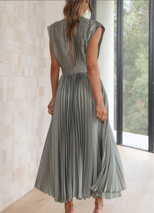 Brittney's - Hemelse Elegantie Maxi jurk met mouwen