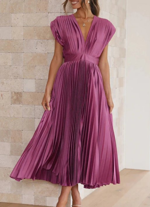 Brittney's - Hemelse Elegantie Maxi jurk met mouwen