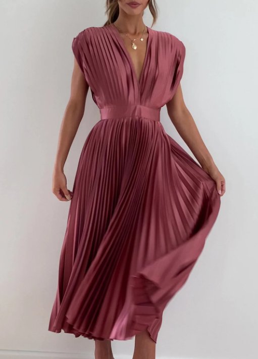 Brittney's - Hemelse Elegantie Maxi jurk met mouwen