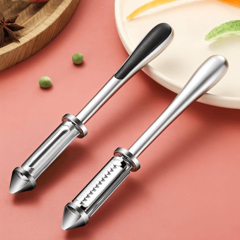 CulinaryCraft PeelMaster™ I Multifunctionele groenteschiller - Roestvrij staal