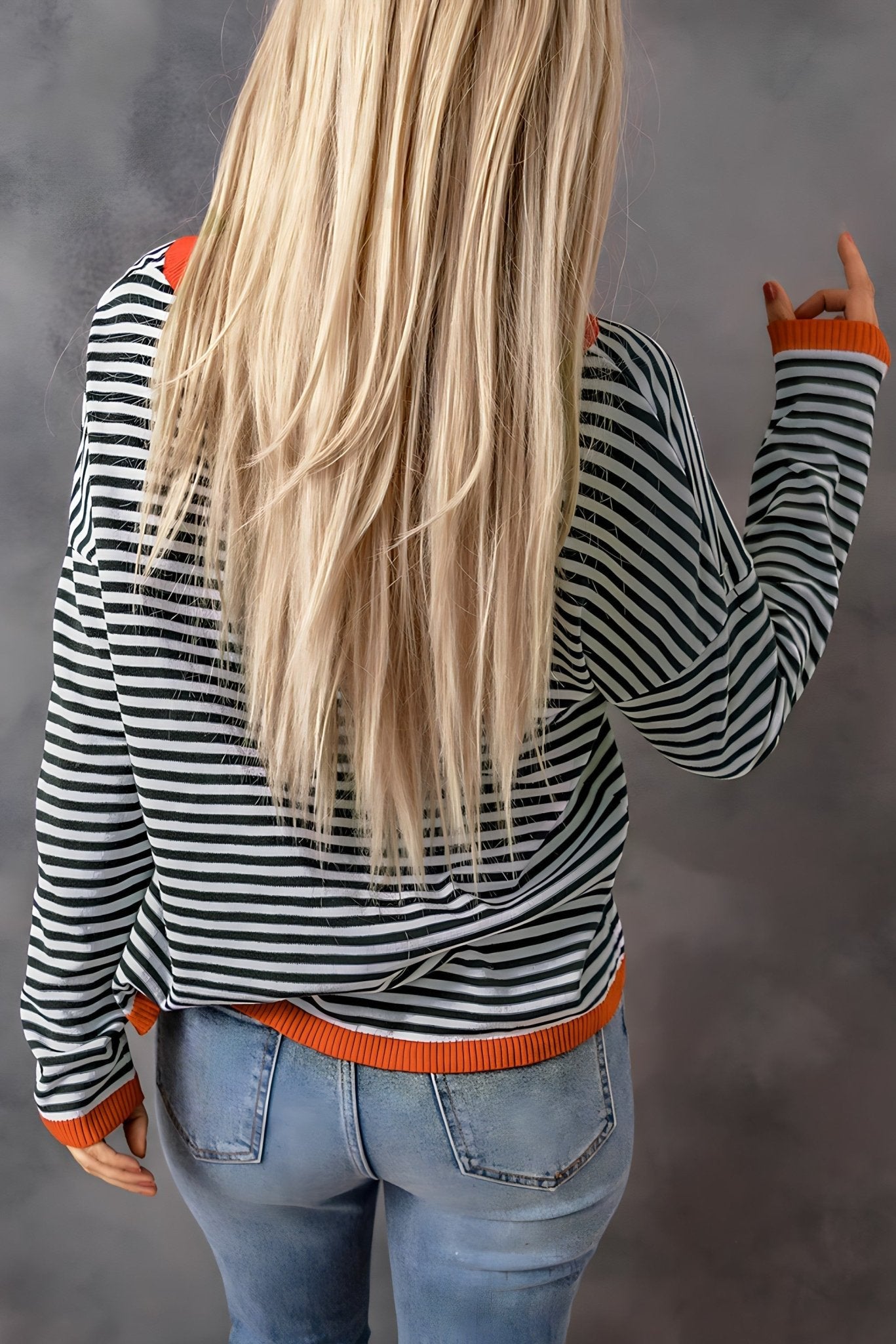 Jolie - Gestreepte Drop-Shoulder Trui