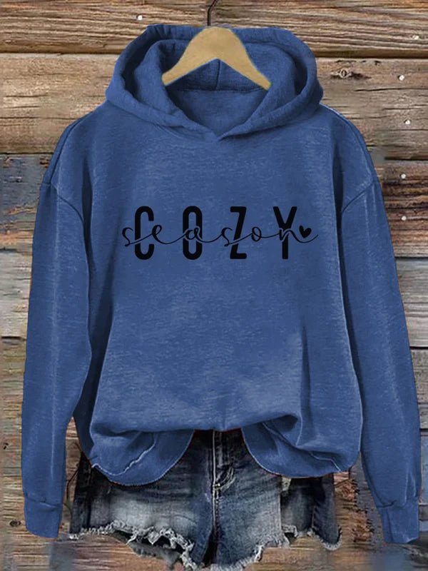 Lara™ I Dameshoodie met opdruk Cozy Season