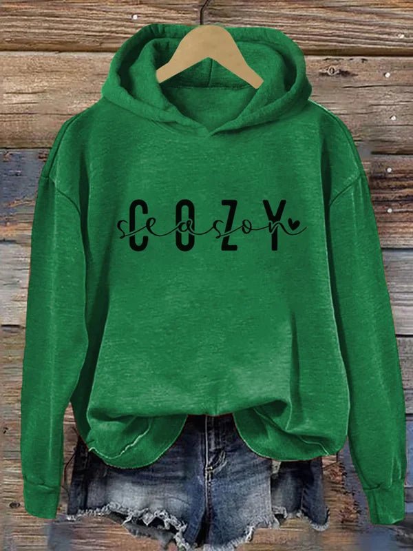 Lara™ I Dameshoodie met opdruk Cozy Season