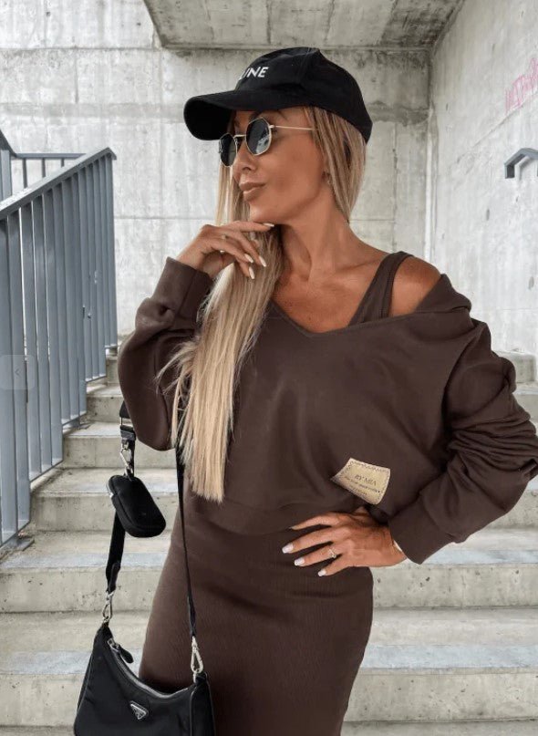 Lily™ I Luxury comfortabele Jurk en Sweatshirt set