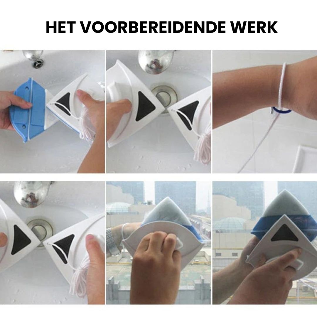 MagiGleam™ - Magnetische ruitenreiniger met dubbelzijdige werking