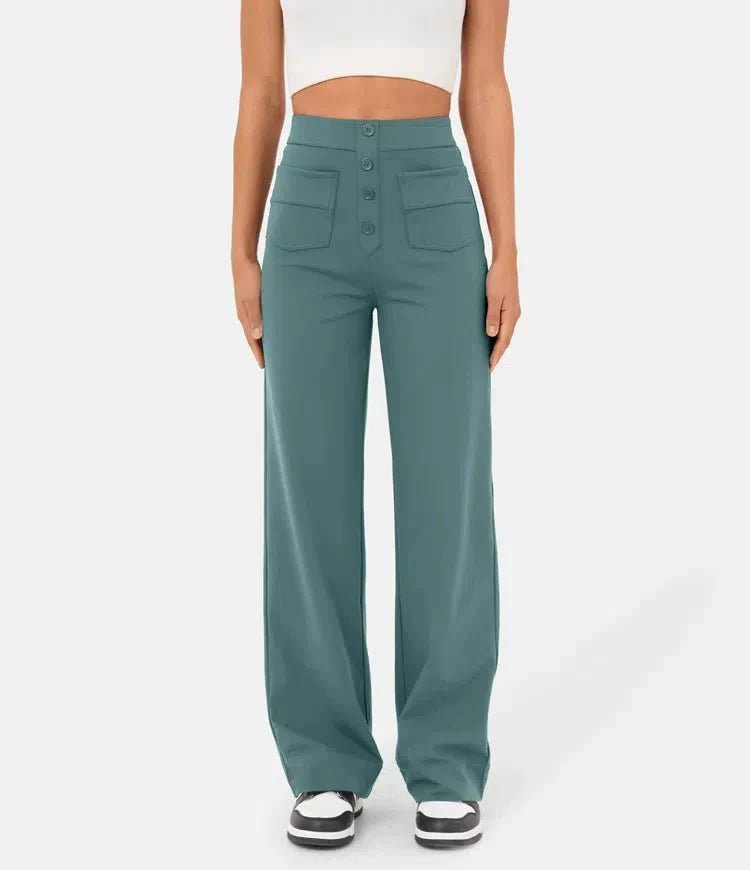 Mira™ I High-waisted elastische casual broek