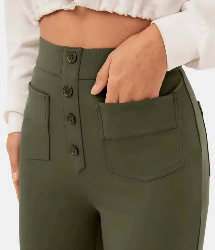 Mira™ I High-waisted elastische casual broek