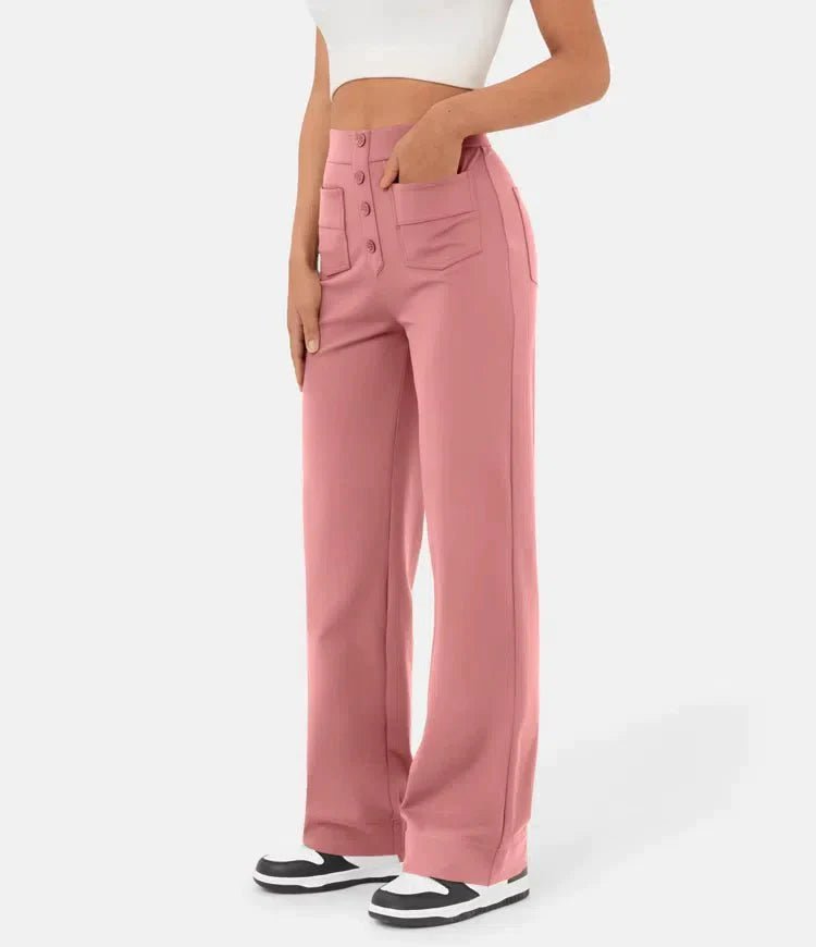 Mira™ I High-waisted elastische casual broek