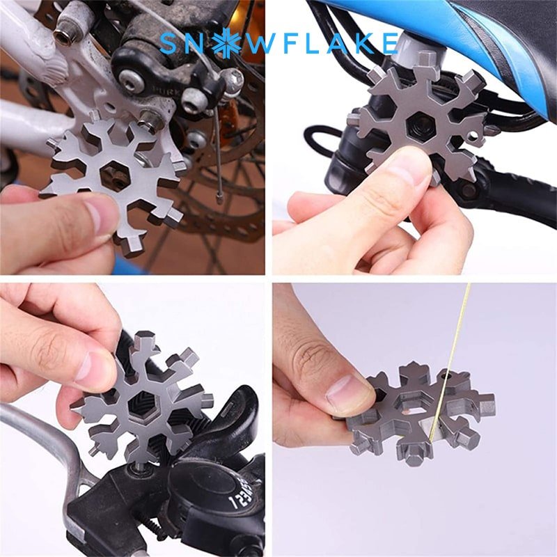 Snowflake™ I MultiTool 18-in-1 Roestvrij Staal Draagbaar voor Buitenavontuur