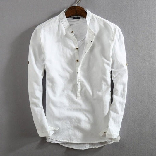 AARON - VINTAGE MANNEN CASUAL SHIRT LANGE MOUW
