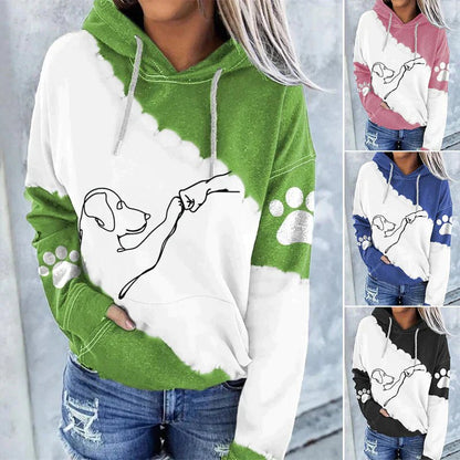 ArtfulPaws™ - Modieuze hoodie met hondenprint in losse stijl