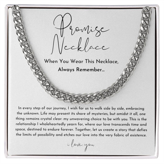 Belofte ketting voor hem, vriend cadeau