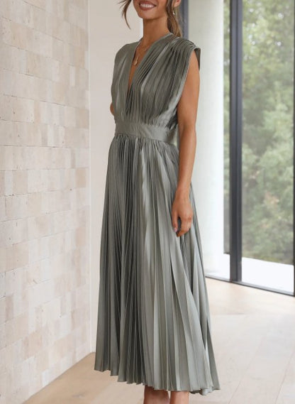 Brittney's - Hemelse Elegantie Maxi jurk met mouwen