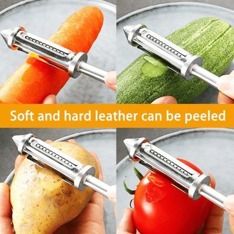 CulinaryCraft PeelMaster™ I Multifunctionele groenteschiller - Roestvrij staal