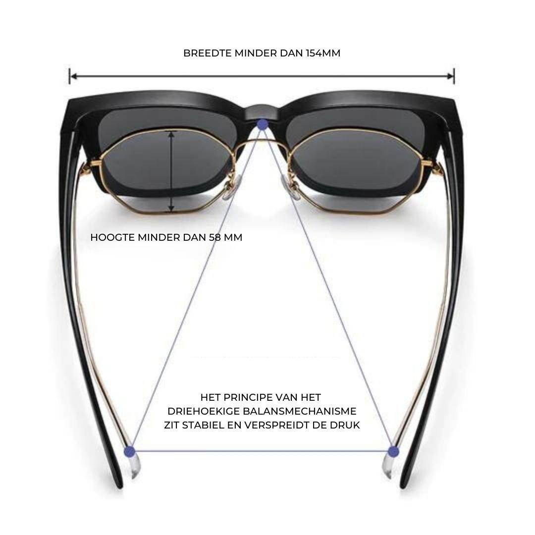 SolarShield™ - Trendy overzet bril met UV-bescherming tegen de zon
