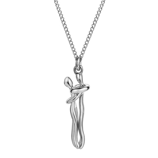 HugYou™ | Zilveren knuffel ketting